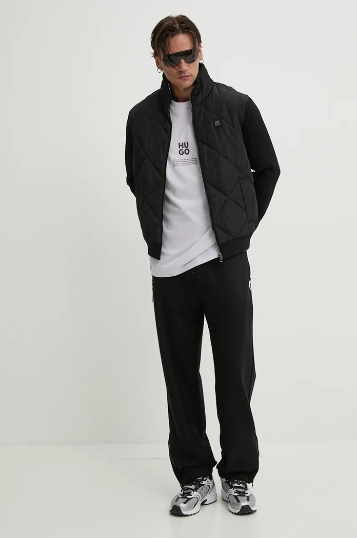 Bavlnená mikina HUGO 50521731 fialová AW24