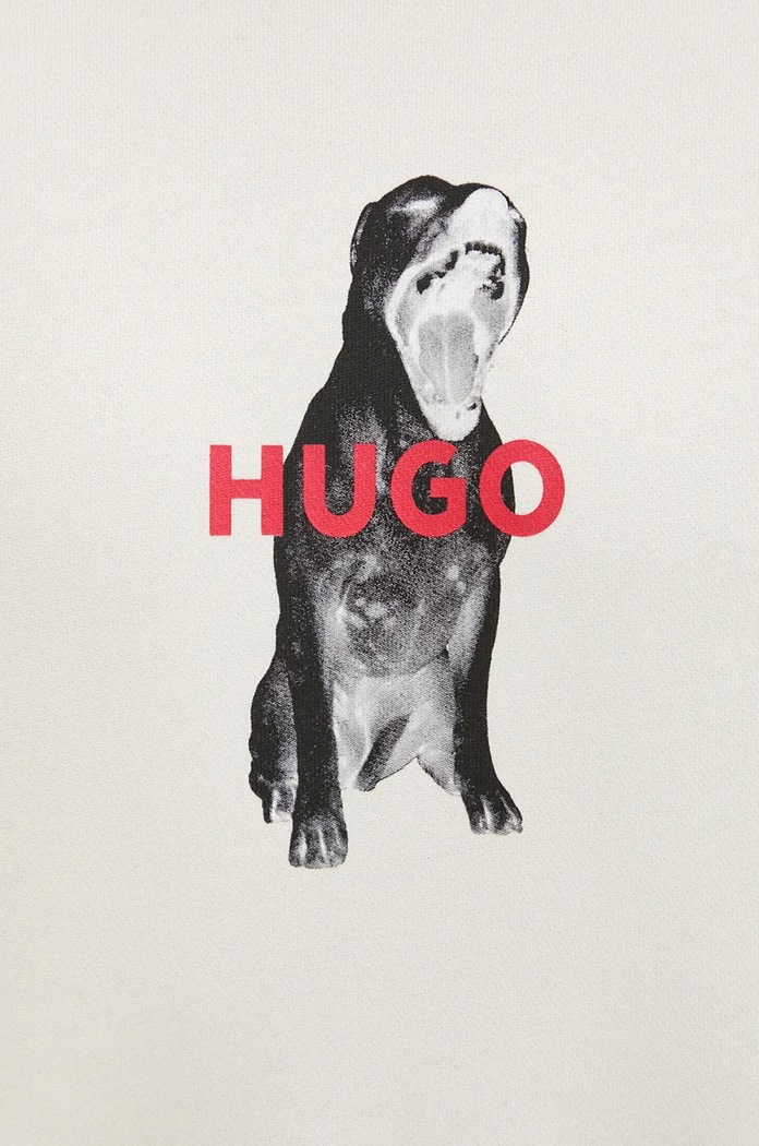 HUGO bluza bawełniana beżowy 50525054