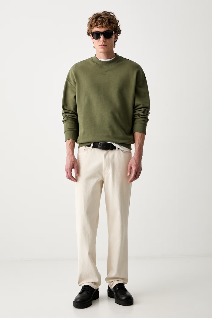 HUGO bluza męska bawełniana Dapocrew 50525892 zielony SS26