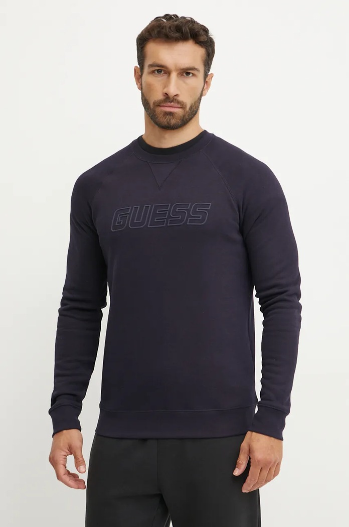 Μπλούζα Guess απλικέ σκούρο μπλε Z4YQ16.K9V31
