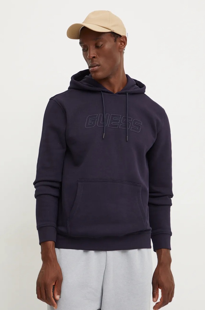 Суичър Guess ALDWIN памук тъмносин Z4YQ12.K9V31