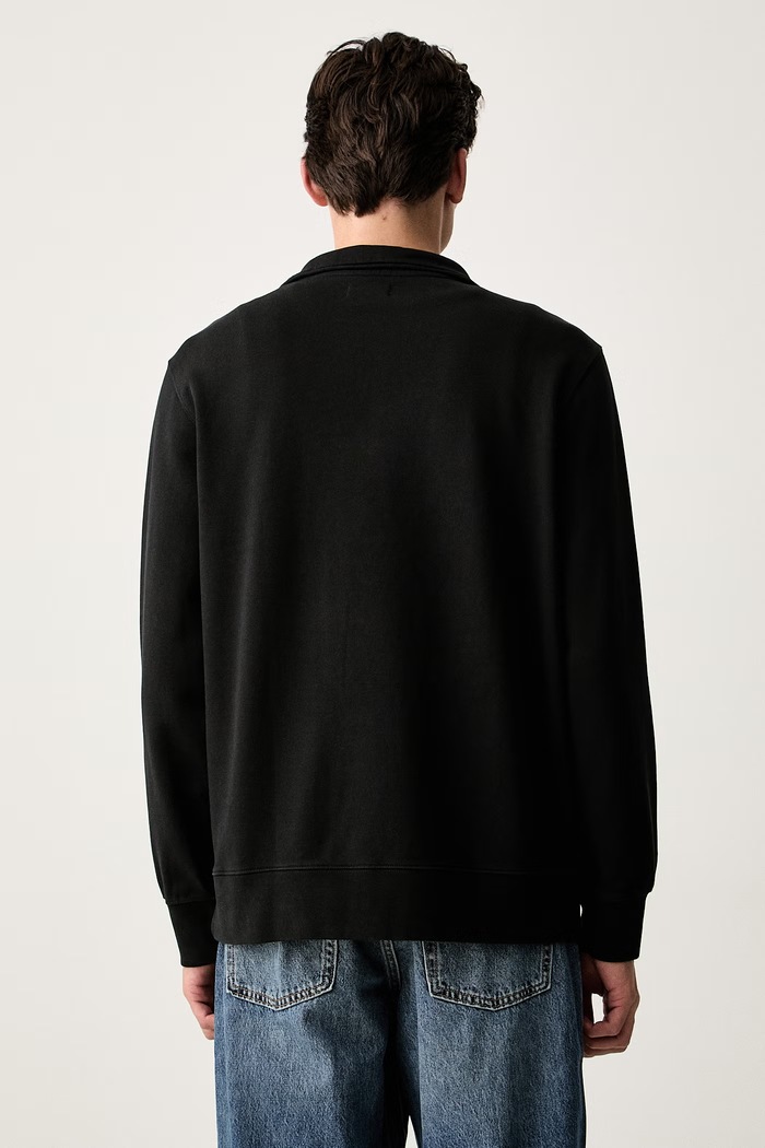Ρούχα Levi's Μπλούζα ανδρική βαμβακερή ORIGINAL HM 1/4 ZIP A8606 μαύρο
