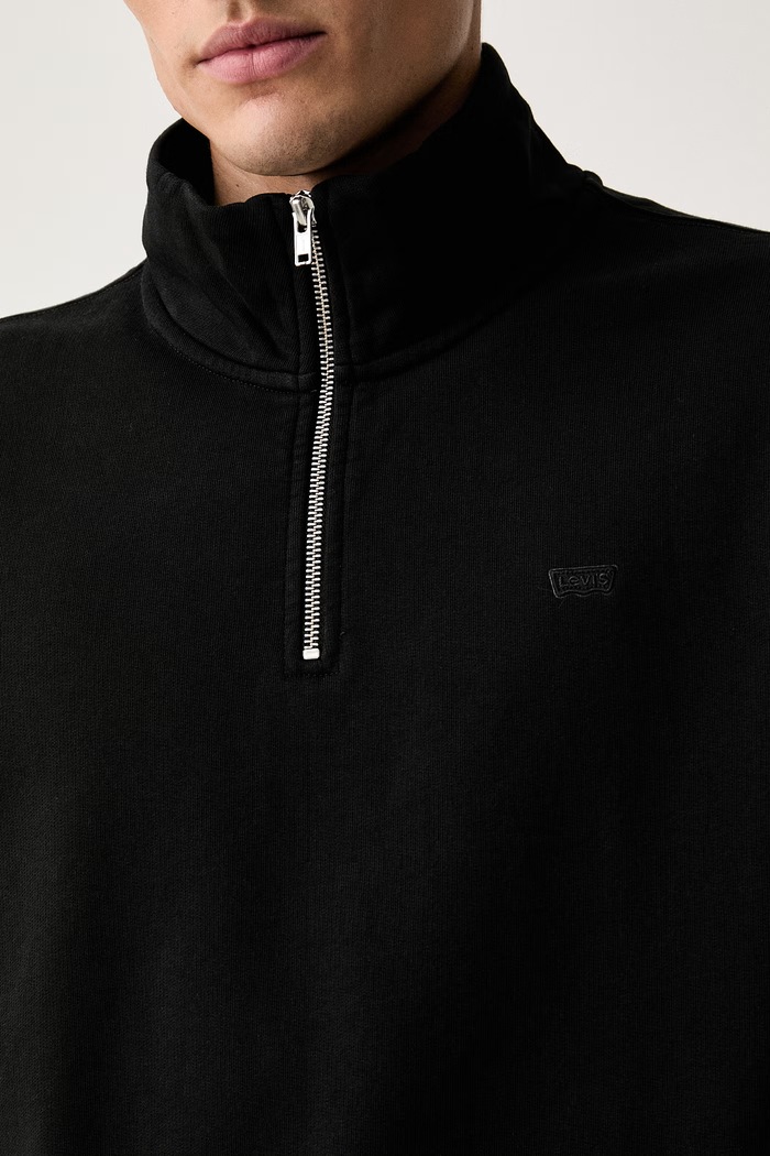 Μπλούζα ανδρική βαμβακερή ORIGINAL HM 1/4 ZIP Levi's μαύρο A8606