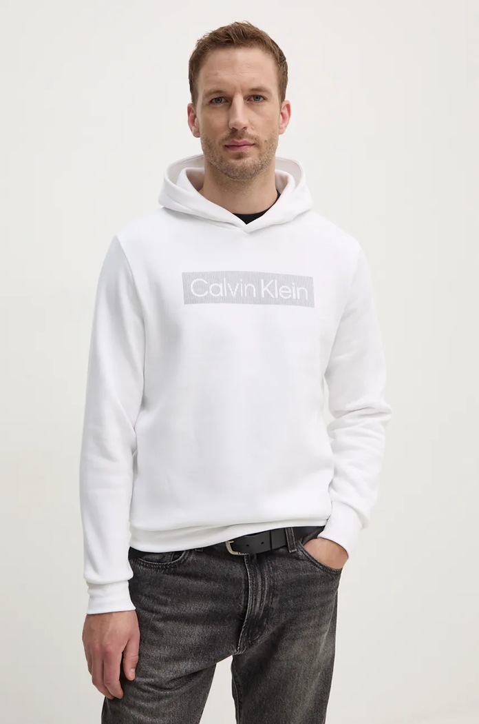 Calvin Klein bluza z kapturem biały K10K113552