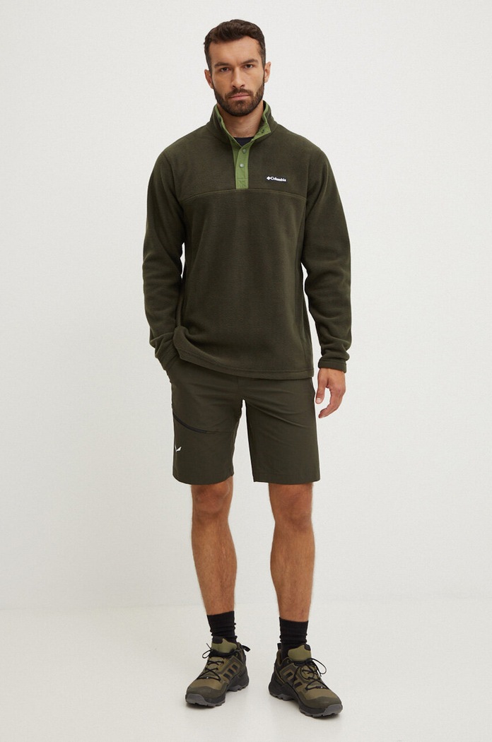 Sportovní mikina Columbia Steens Mountain Half Snap 2097721 zelená AW25