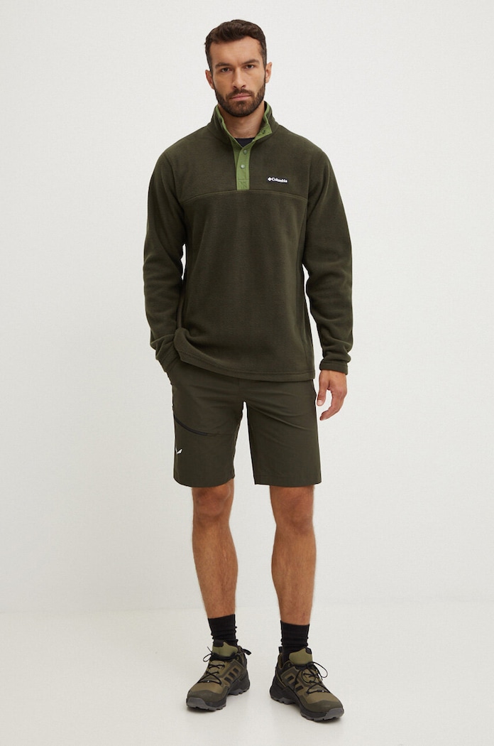 Sportovní mikina Columbia Steens Mountain Half Snap 2097721 zelená AW25