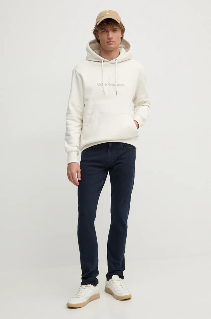 Bavlnená mikina Calvin Klein Jeans J30J326637 béžová NC24