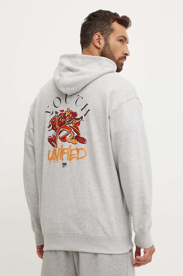 Ruházat Puma pamut melegítőfelső 626748 szürke