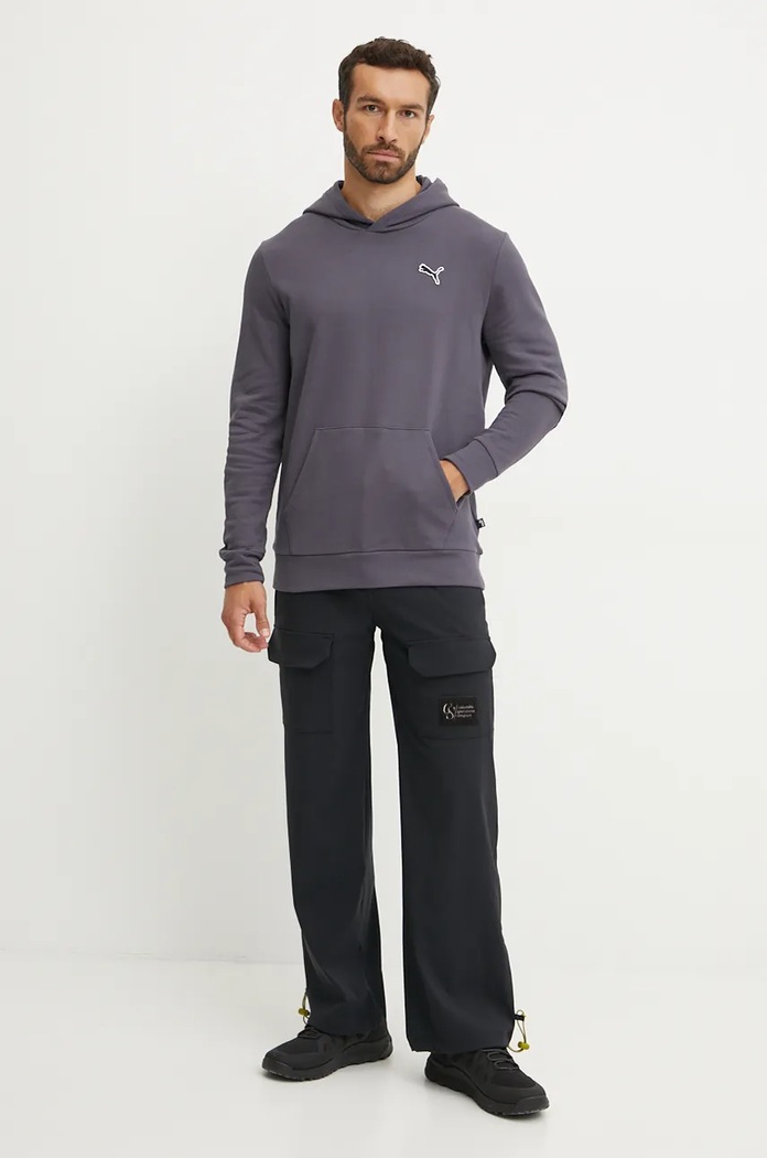 Puma hanorac de bumbac BETTER ESSENTIALS 676814 gri AW24