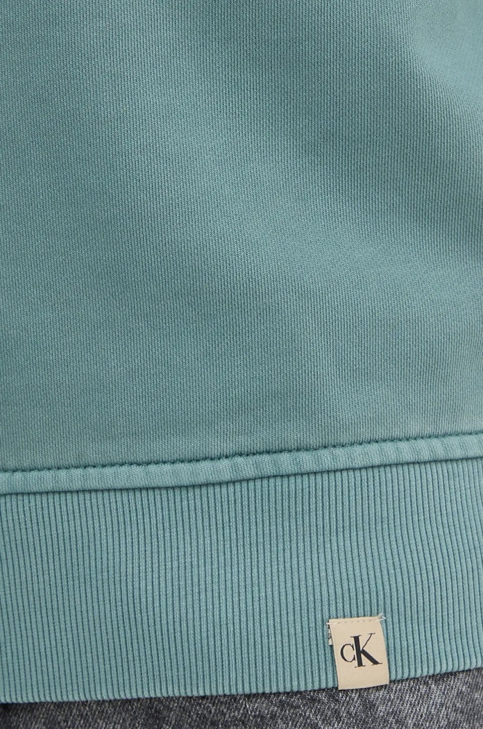 Bavlněná mikina Calvin Klein Jeans J30J326687 tyrkysová
