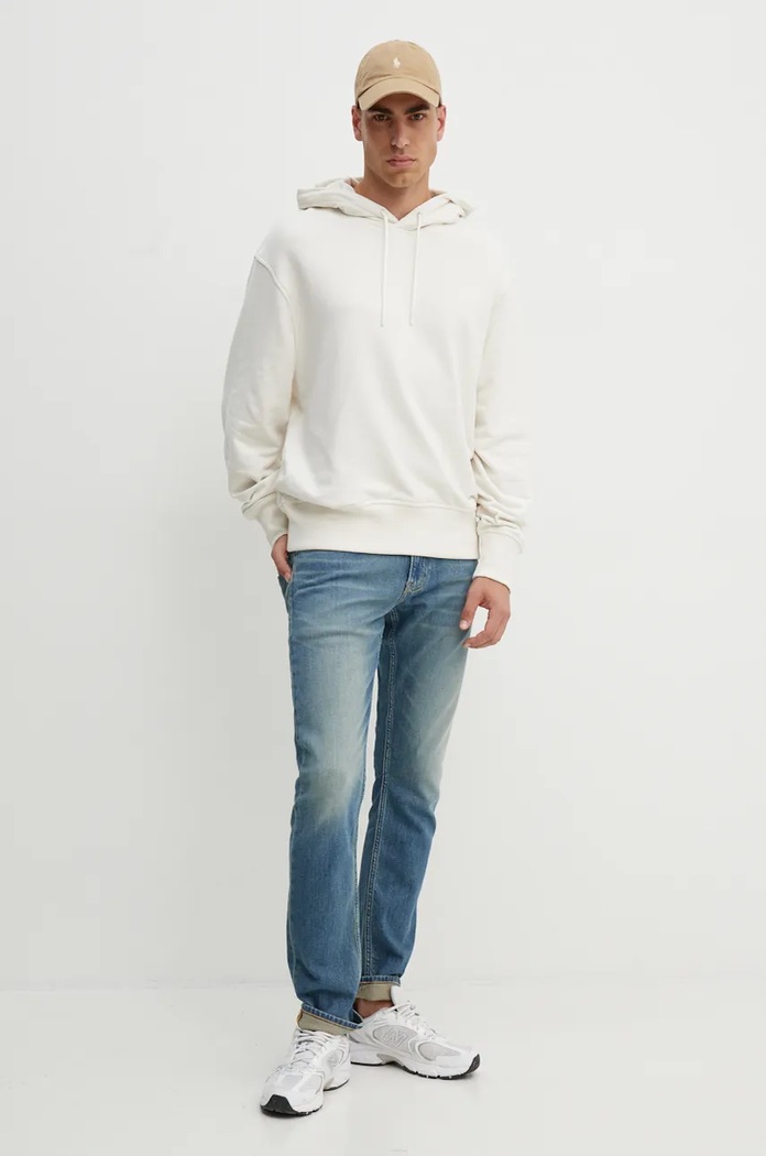 Calvin Klein Jeans bluza bawełniana J30J326874 beżowy AW24