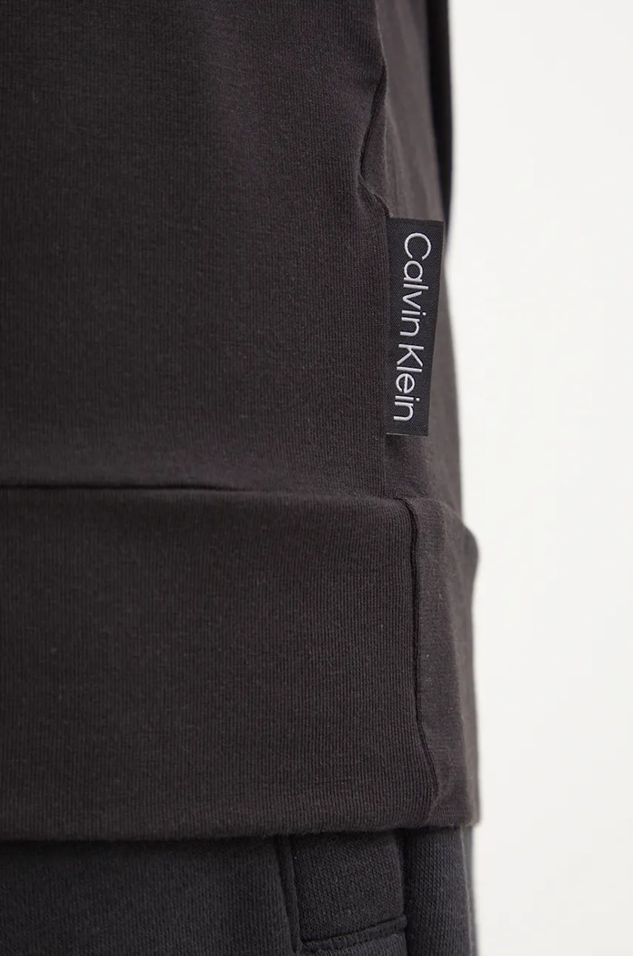 Pyžamové tričko s dlouhým rukávem Calvin Klein Underwear černá 000NM2234E