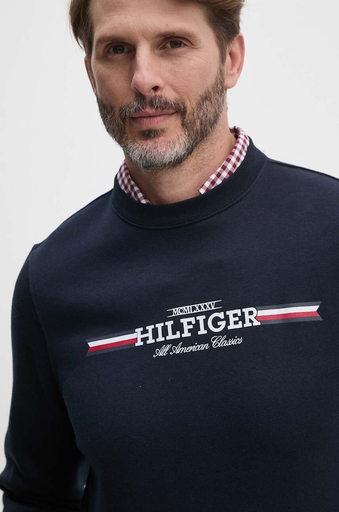 Dukserica Tommy Hilfiger mornarsko plava MW0MW35530