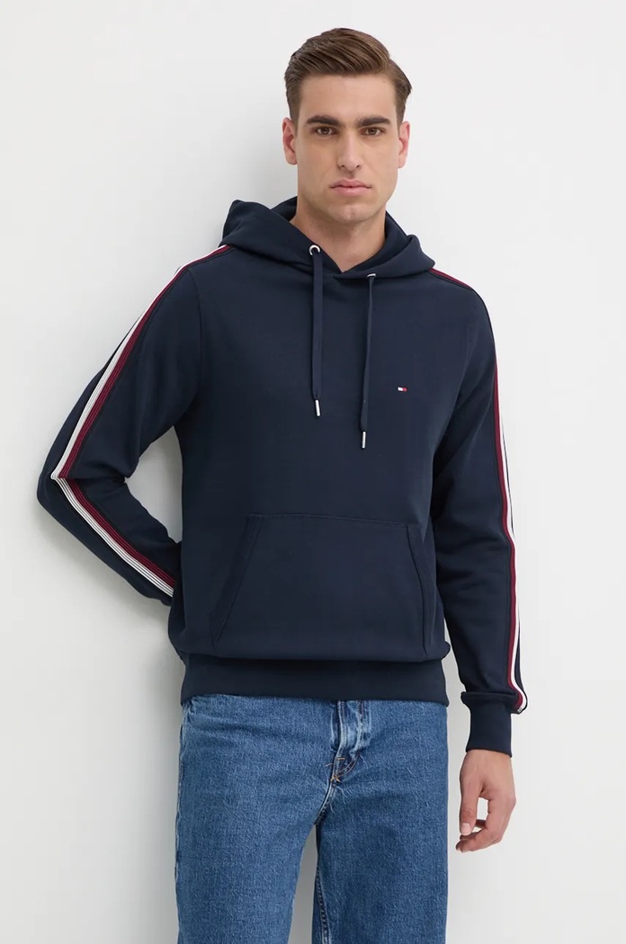Tommy Hilfiger Bavlněná mikina Tommy Hilfiger námořnická modř MW0MW37225