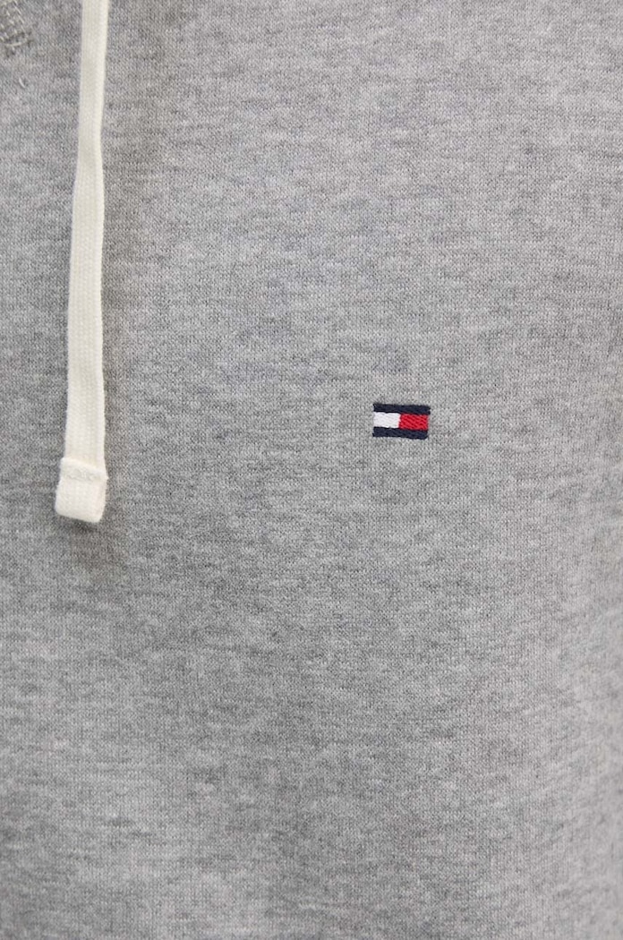 Hanorac cu glugă pentru bărbați cu bumbac Tommy Hilfiger gri MW0MW37230