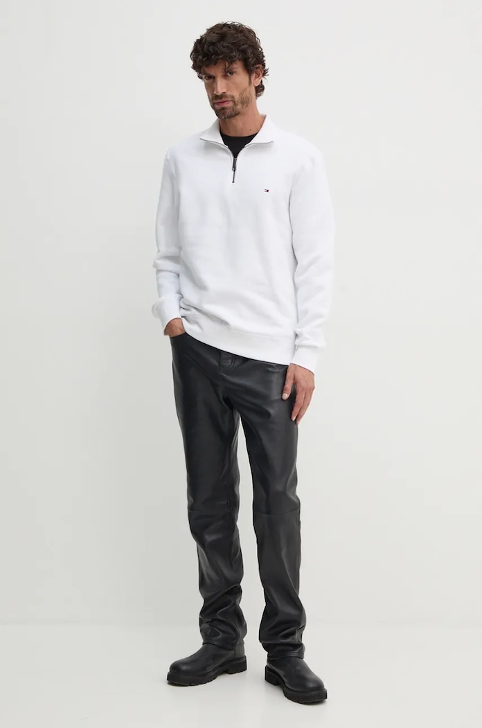 Tommy Hilfiger felpa MW0MW37233 bianco AW25