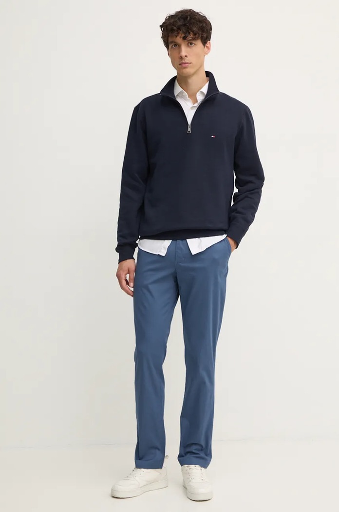 Tommy Hilfiger суичър мъжки с памук MW0MW37233 тъмносин AW25