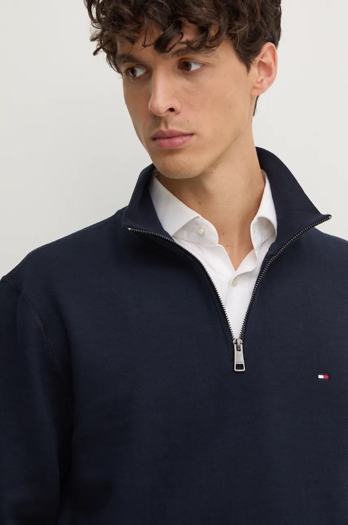 Tommy Hilfiger суичър мъжки с памук тъмносин MW0MW37233