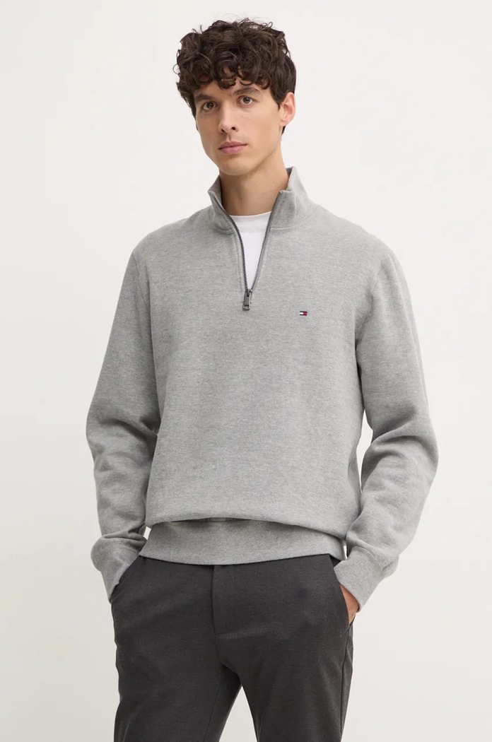 Μπλούζα Tommy Hilfiger χωρίς κουκούλα γκρί MW0MW37233