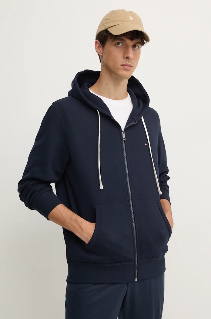 Суичър Tommy Hilfiger памук тъмносин MW0MW37234