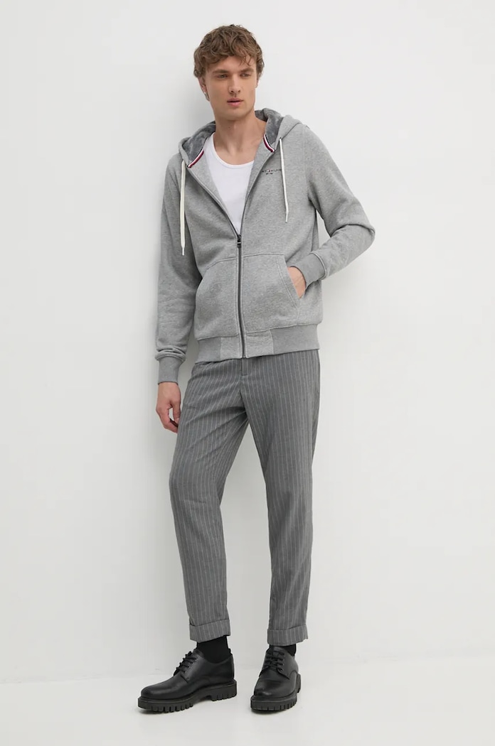 Mikina Tommy Hilfiger MW0MW37245 šedá AW24