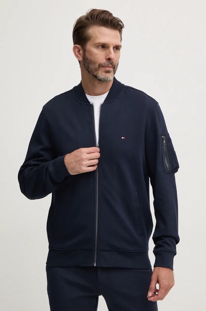 Tommy Hilfiger bluza uni bleumarin MW0MW37357