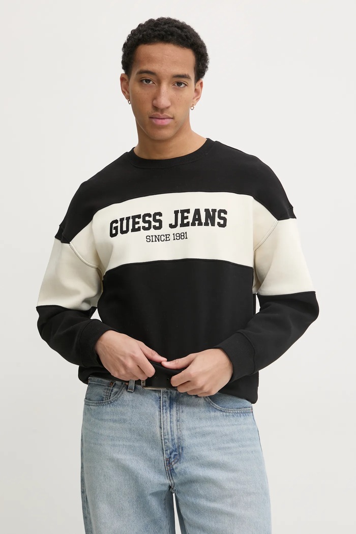 Guess Jeans bluza wzorzyste czarny M4BQ39.K9V31