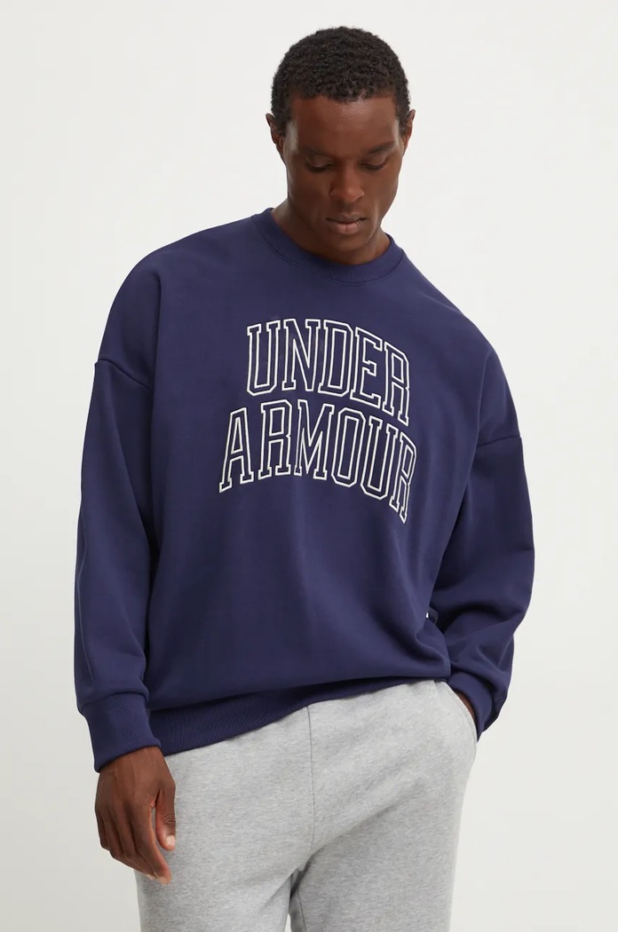 Under Armour bluza Icon HWT Terry aplikacja granatowy 1386548