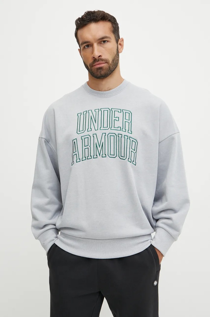 Pulover Under Armour Icon HWT Terry Našitek siva 1386548