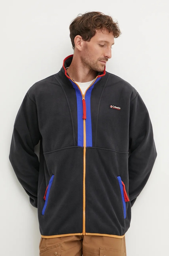 Columbia hanorac fleece Backbowl II Full Zip Fleece cu modele negru 2090851
