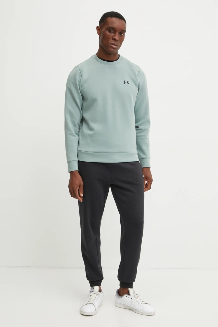 Under Armour bluza Unstoppable Fleece Crew 1389351 zielony AW25