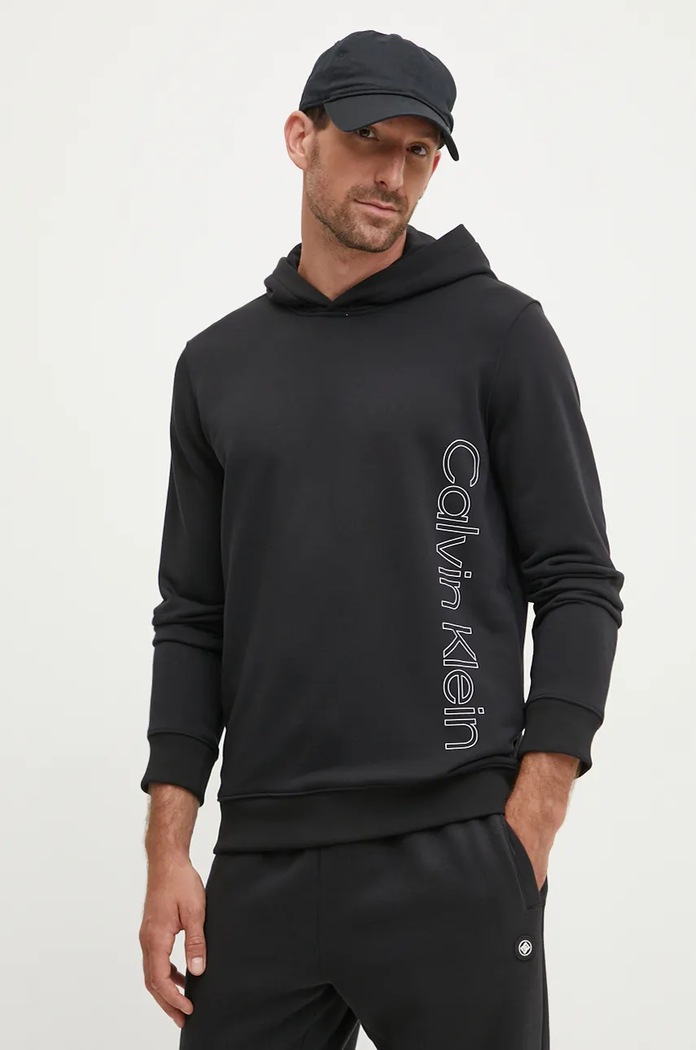 Tréninková mikina Calvin Klein Performance nášivka černá 00GMF4W340
