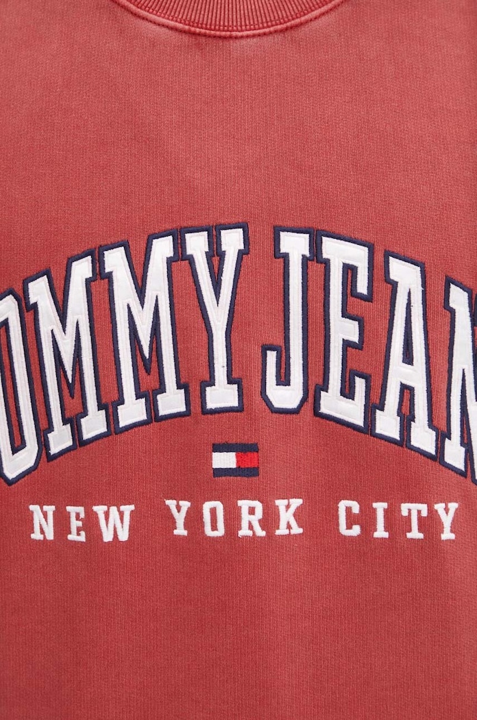 Μπλούζα Tommy Jeans DM0DM19757 μπορντό