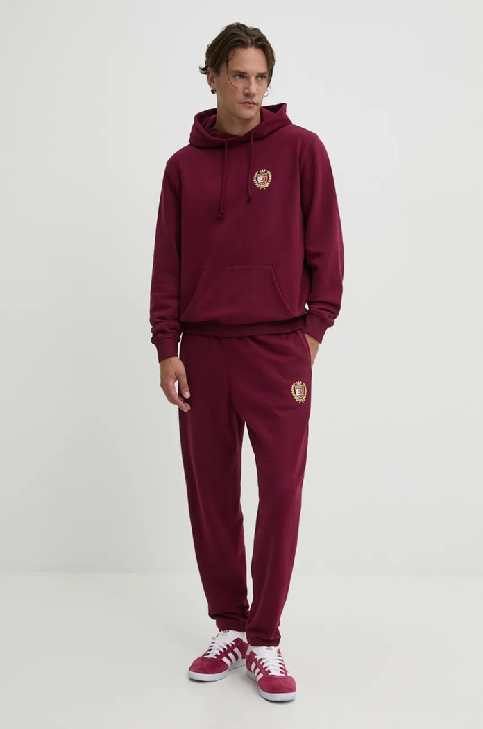 Pamučna dukserica Tommy Jeans DM0DM19762 bordo AW24