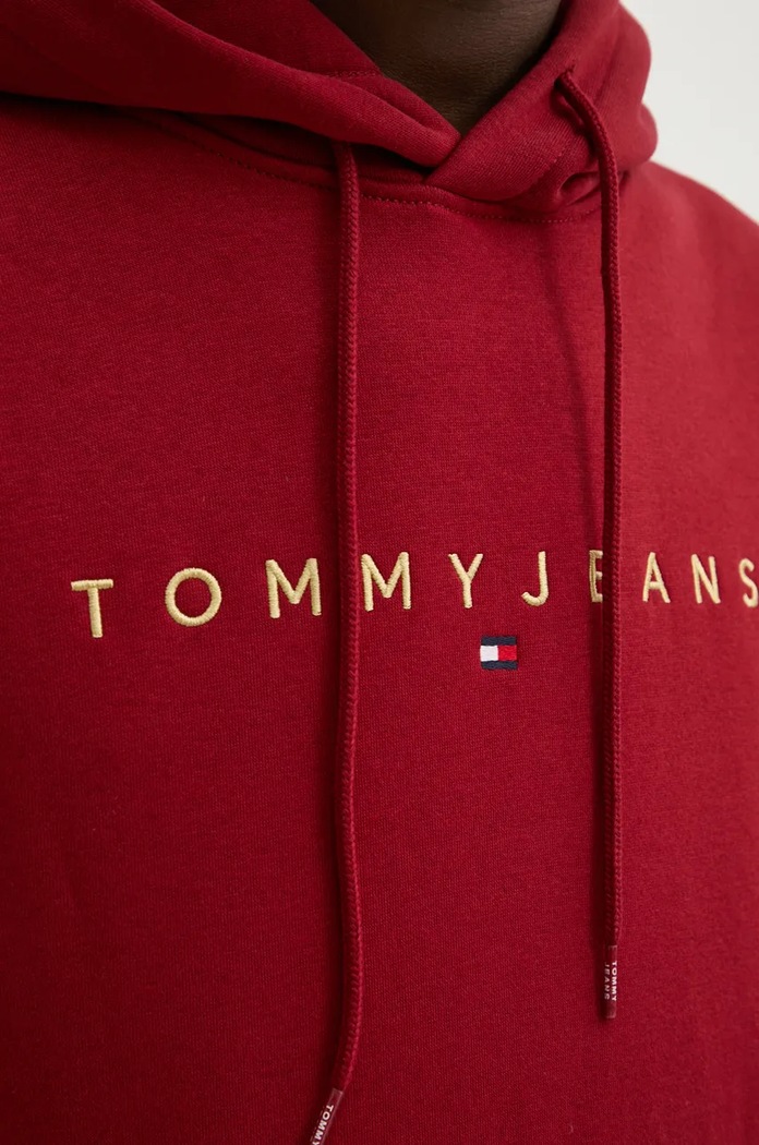 Mikina Tommy Jeans DM0DM20503 burgundské