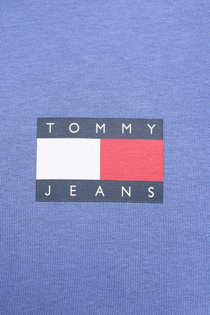 Tommy Jeans mikina s kapucí pánská s bavlnou modrá DM0DM20738