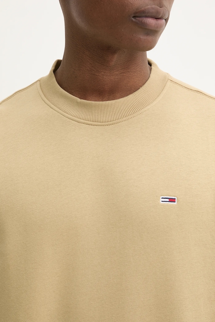 Tommy Jeans bluza męska z bawełną DM0DM20741 beżowy