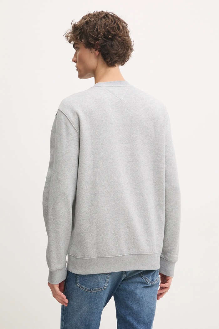 Odzież Tommy Jeans bluza męska z bawełną DM0DM20741 szary