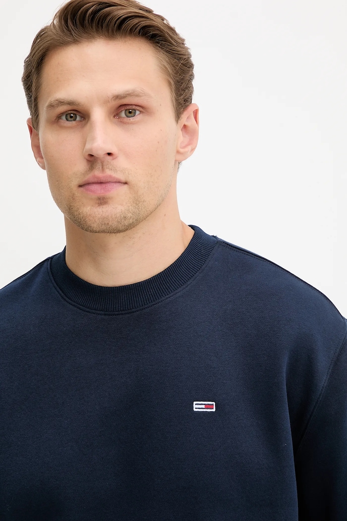 Ruházat Tommy Jeans Melegítőfelső férfi pamuttal DM0DM20741 sötétkék