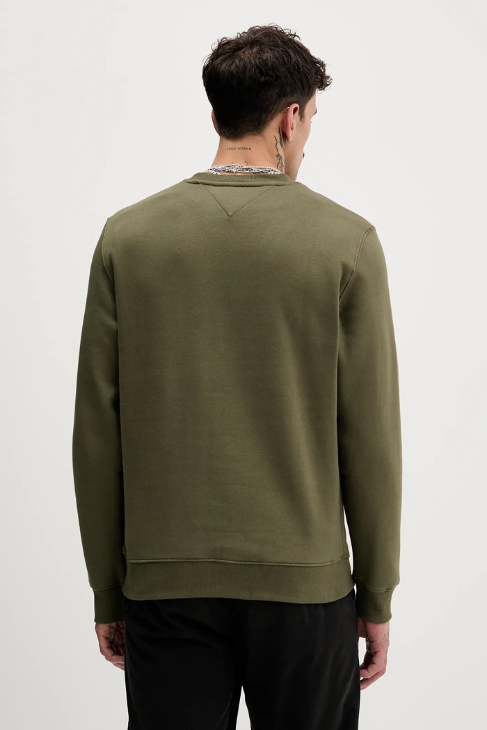 Îmbrăcăminte Tommy Jeans hanorac bărbați cu bumbac DM0DM20741 verde