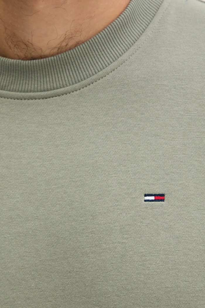 Tommy Jeans bluza męska z bawełny zielony DM0DM20741