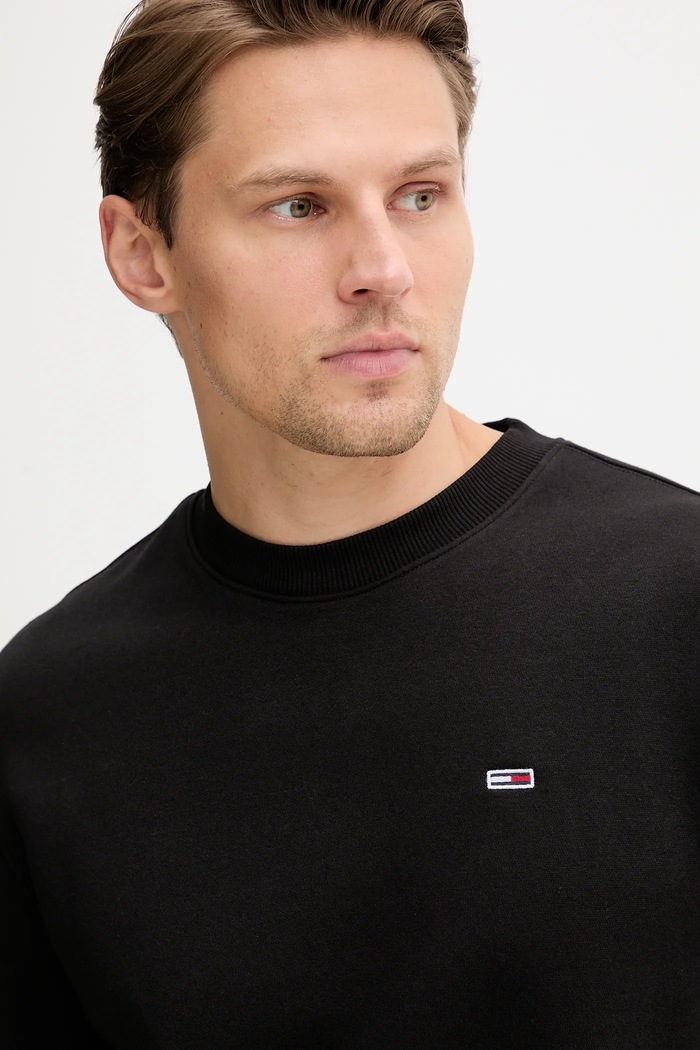 Odzież Tommy Jeans Bluza męska z bawełny DM0DM20741 czarny