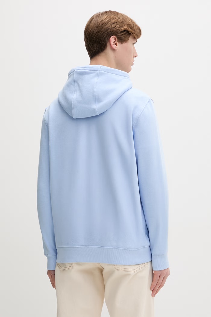 Odzież Tommy Jeans bluza z kapturem męska z bawełną DM0DM20742 niebieski