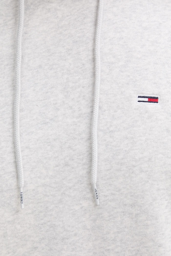 Tommy Jeans felpa con cappuccio da uomo con cotone grigio DM0DM20742