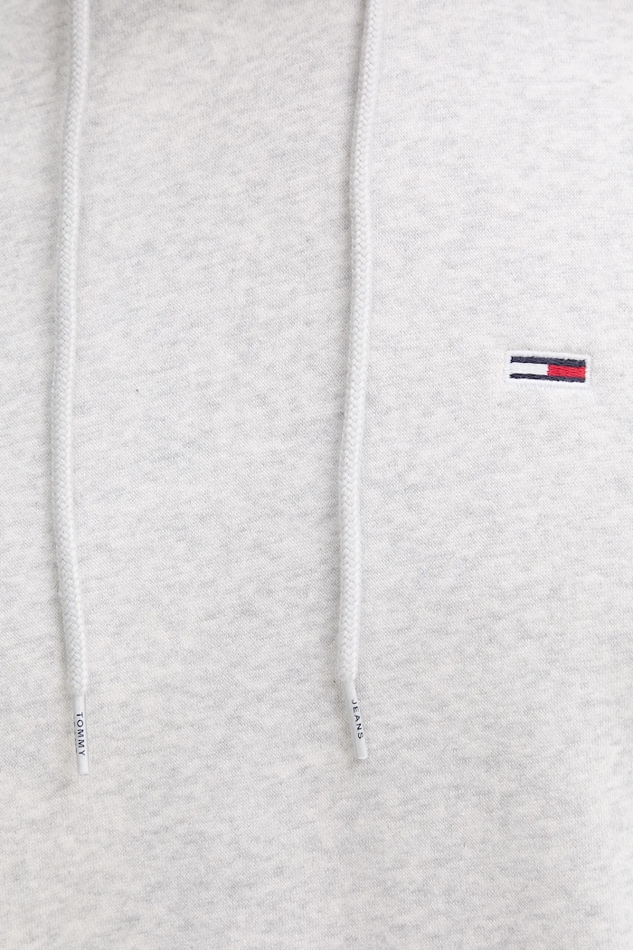 Tommy Jeans felpa con cappuccio da uomo con cotone grigio DM0DM20742