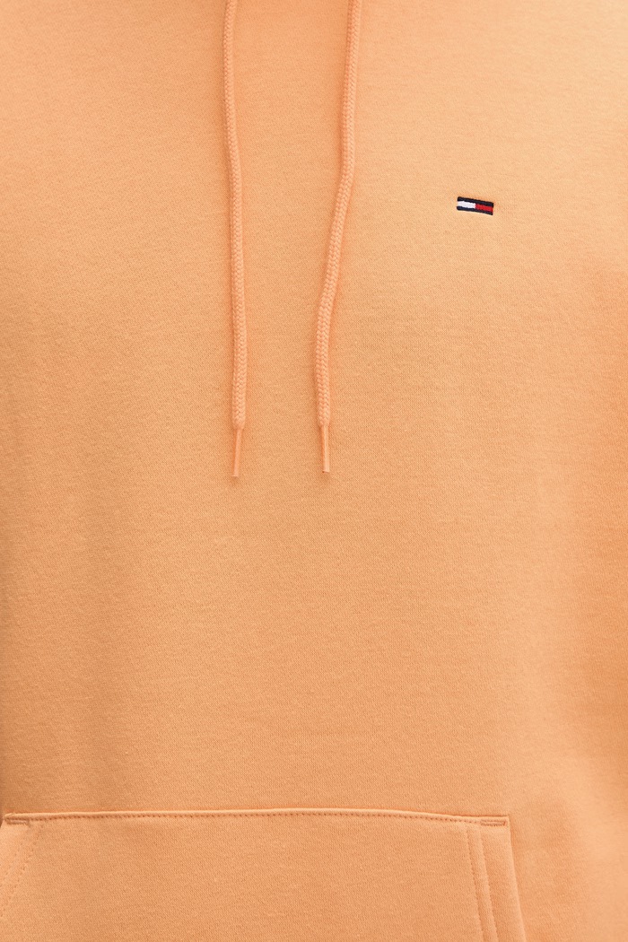 Tommy Jeans hanorac cu glugă pentru bărbați cu bumbac DM0DM20742 portocaliu