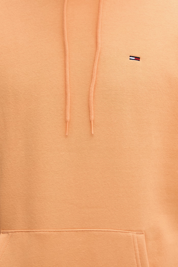 Tommy Jeans hanorac cu glugă pentru bărbați cu bumbac DM0DM20742 portocaliu