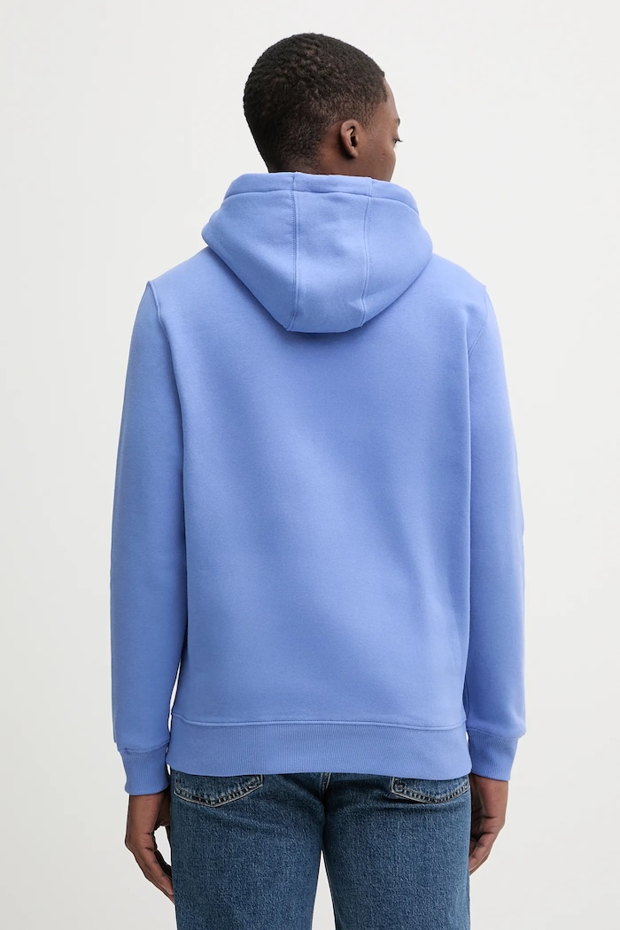 Oblačila Tommy Jeans pulover s kapuco moški z bombažem DM0DM20742 vijolična