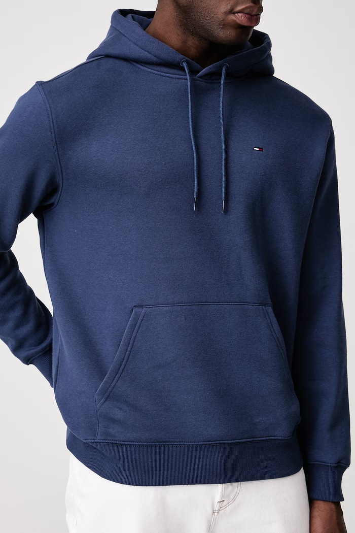 Bluza z kapturem męska z bawełną Tommy Jeans DM0DM20742 granatowy