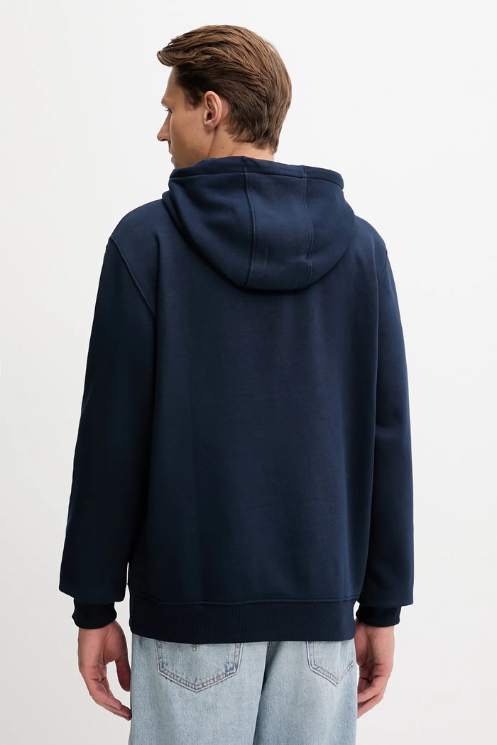 Tommy Jeans pulover s kapuco moški z bombažem DM0DM20742 mornarsko modra AA00